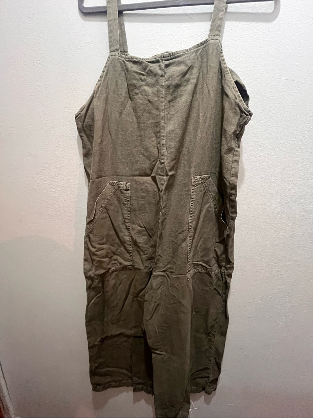 Universal Thread Olive Utility Romper with Front Pockets